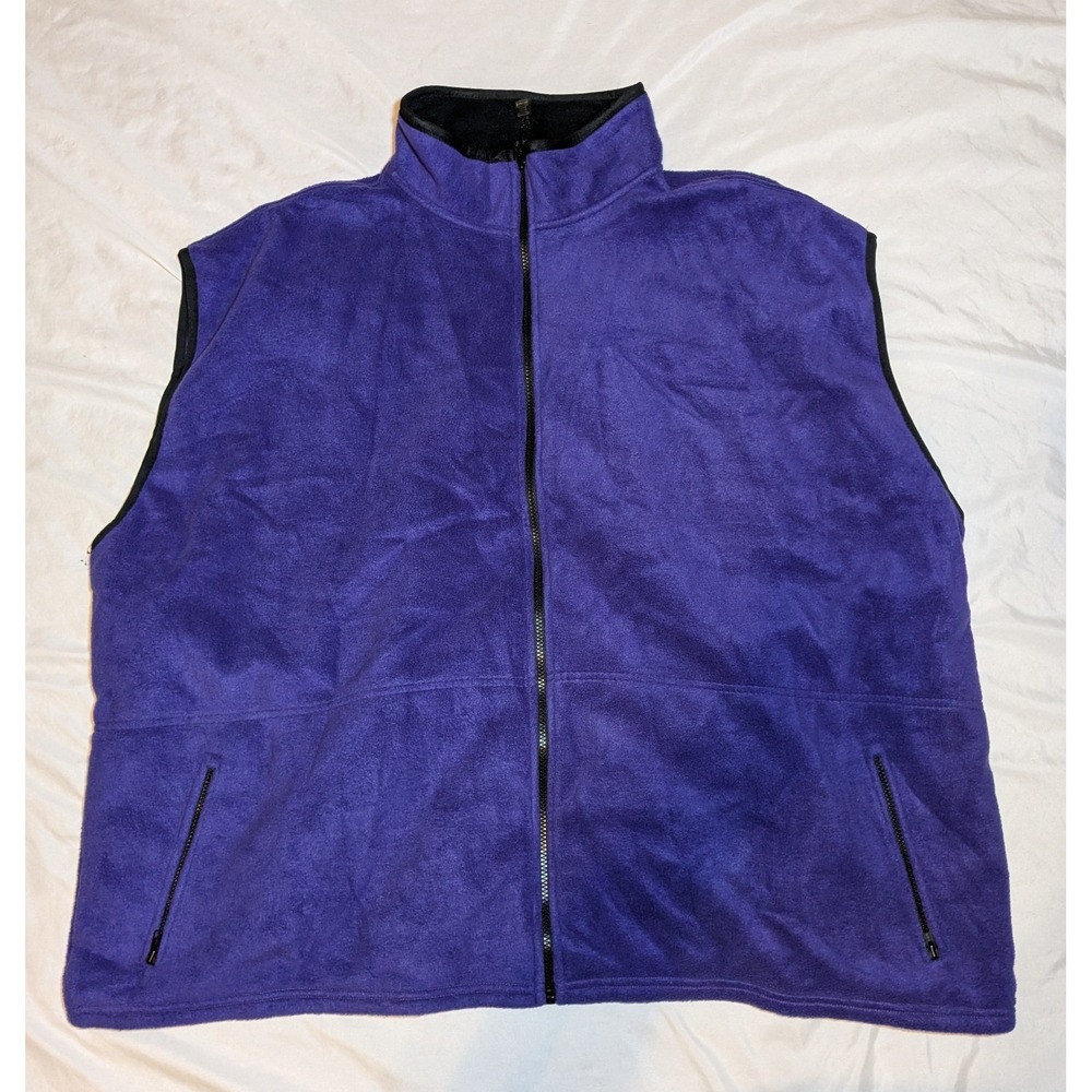 Colorado Timberline Women's Purple and Black Full Zip‎ Fleece Vest Size 6X